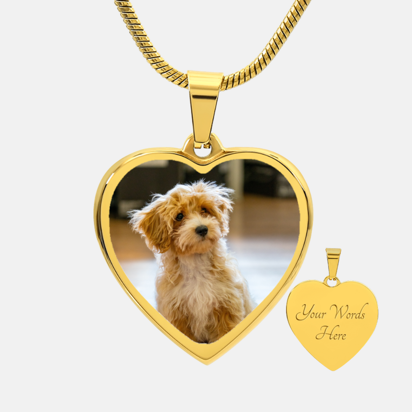 Custom Pet Photo & Engraved Necklace